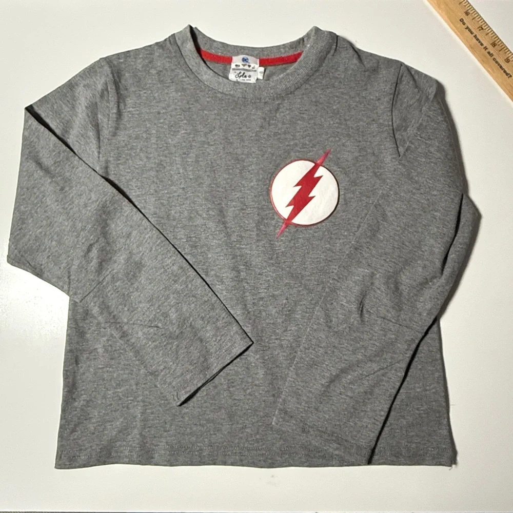 Lola + The Boys x DC Comics Flash Long Sleeve Kids Tee - 8 - Picture 1 of 5